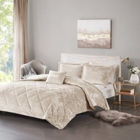 4 Pcs Velvet Comforter Set with Throw Pillow(Twin/Twin XL)