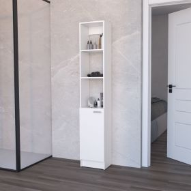 Brenda Linen Cabinet with 1 door, 3 open shelves