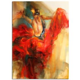 Hand Painted Abstract Oil Painting Wall Art Modern Contemporary Dancing Women Picture Canvas Home Decor For Living Room No Frame (size: 100X150cm)