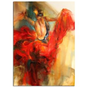Hand Painted Abstract Oil Painting Wall Art Modern Contemporary Dancing Women Picture Canvas Home Decor For Living Room No Frame (size: 50X70cm)