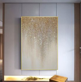 100% Hand Painted Abstract Oil Painting Wall Art Modern Gold Foil Picture On Canvas Minimalist Home Decoration For Living Room No Frame (size: 60X90cm)