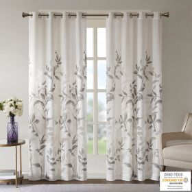 Burnout Printed Curtain Panel (Color: as Pic)